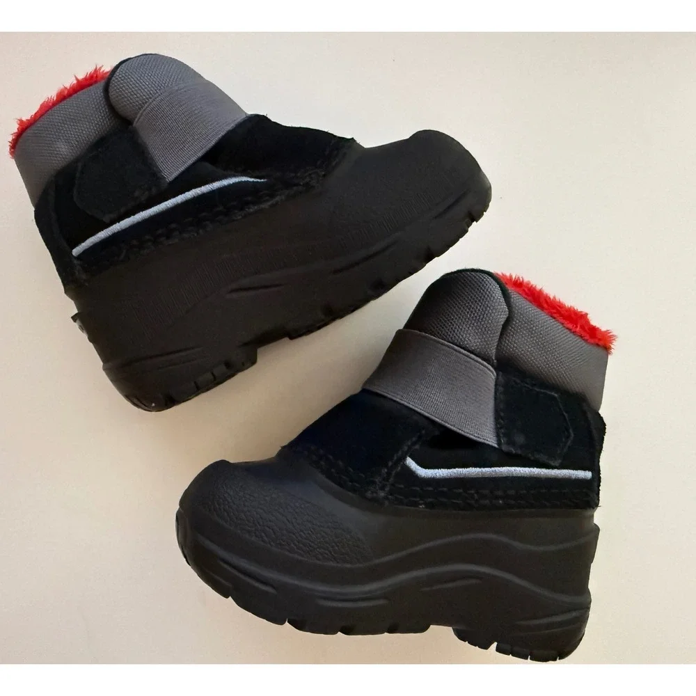 The North Face Alpenglow II Winter Snow Boots Toddler 5 Black Waterproof Slip-On